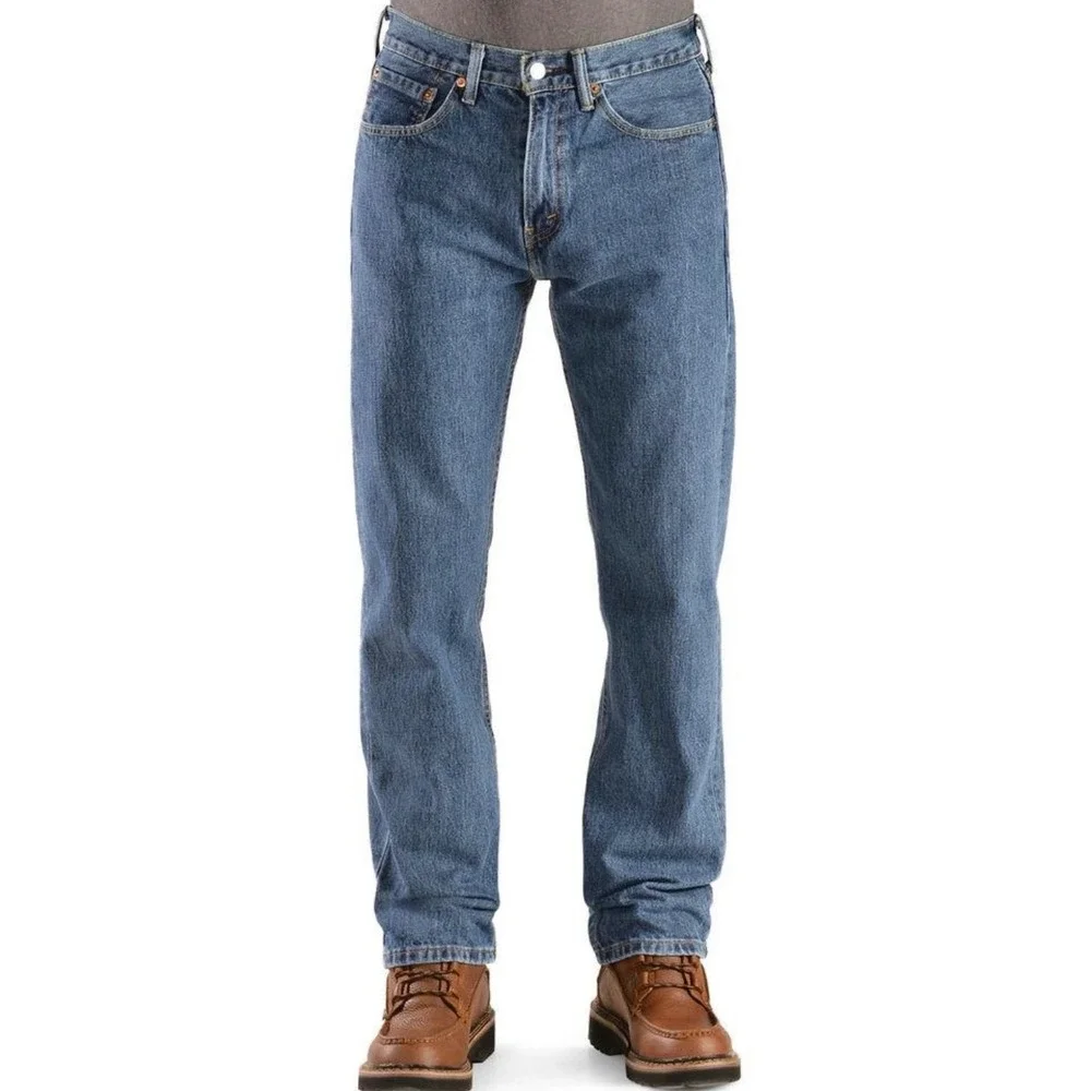 Levis 505 Regular Fit Straight Leg Jeans Mens 31x30 Medium Wash Blue Denim